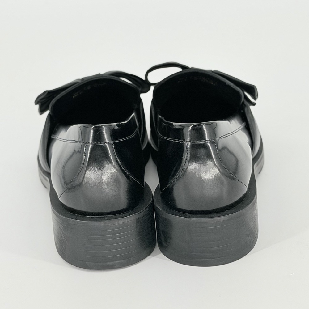 Stuart Weitzman Sofia Bow Loafers Black Leather Women's 9B Made Spain SH074 - Picture 5 of 13